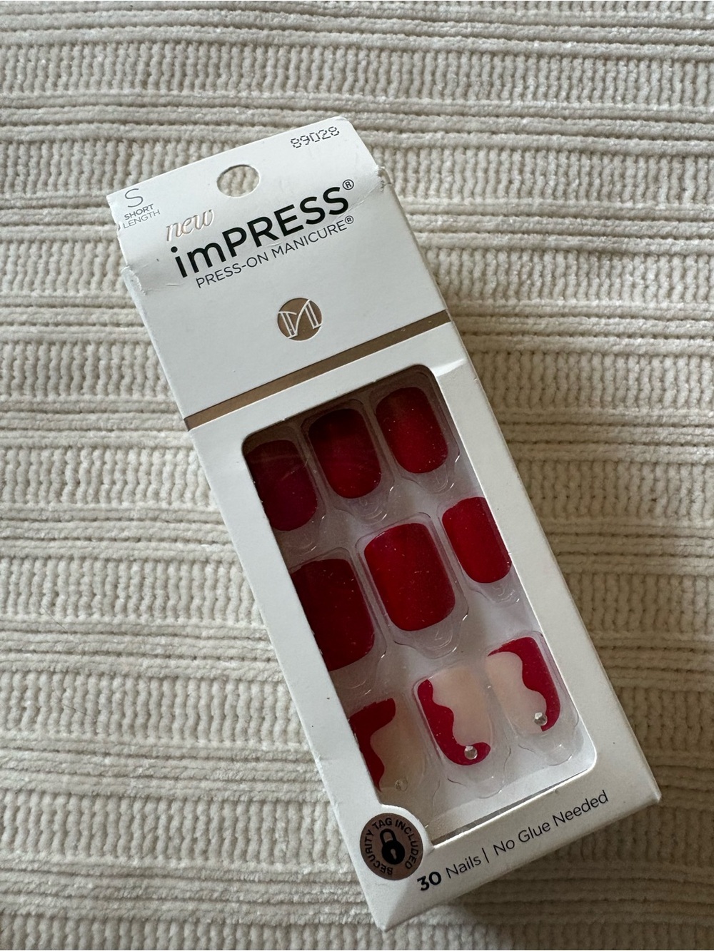 imPRESS Red Press-On Manicure Nails - 30 Count